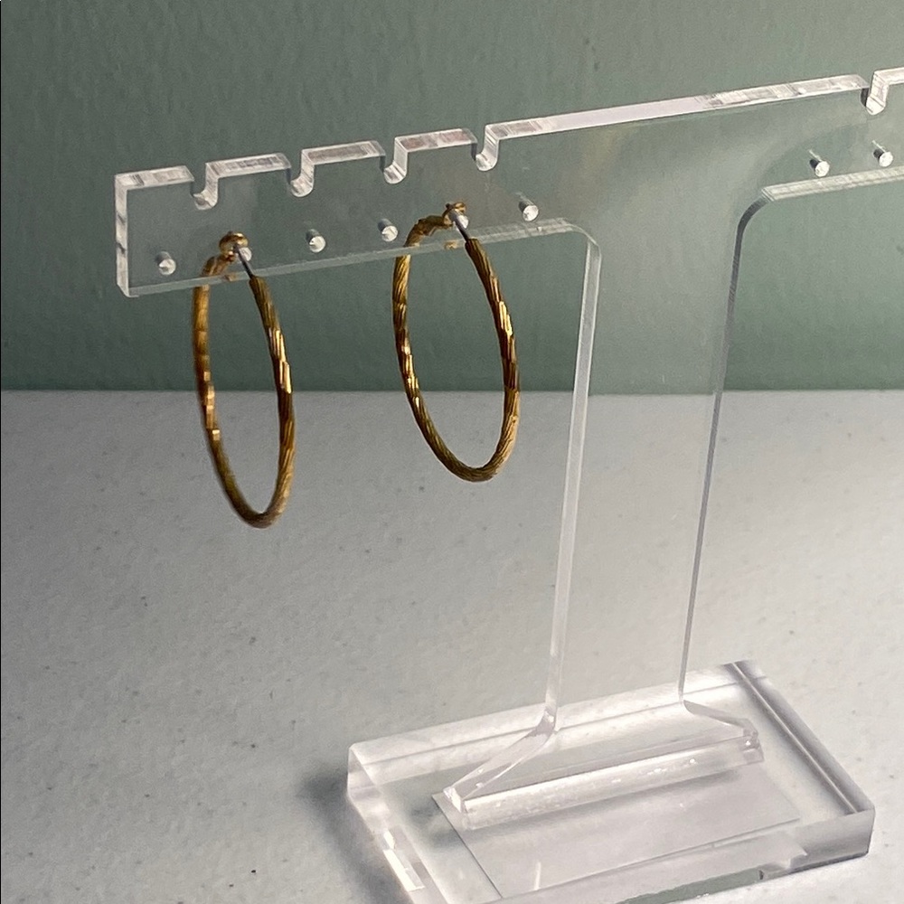 Gold Tone Hoop Earrings